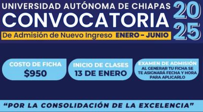 Convocatoria de admisión enero-junio 2025