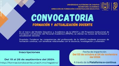 Convocatoria Formación y Acualización al Docente