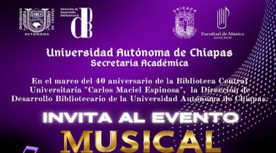 Evento musical - En el marco del 40 aniversario de la Biblioteca Central Universitaria