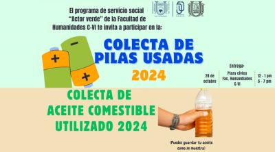 Colecta de pilas usadas y aceite comestible utilizado 2024