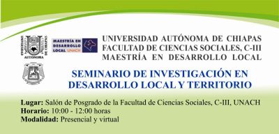 Seminario de investigación en desarrollo local y territorio